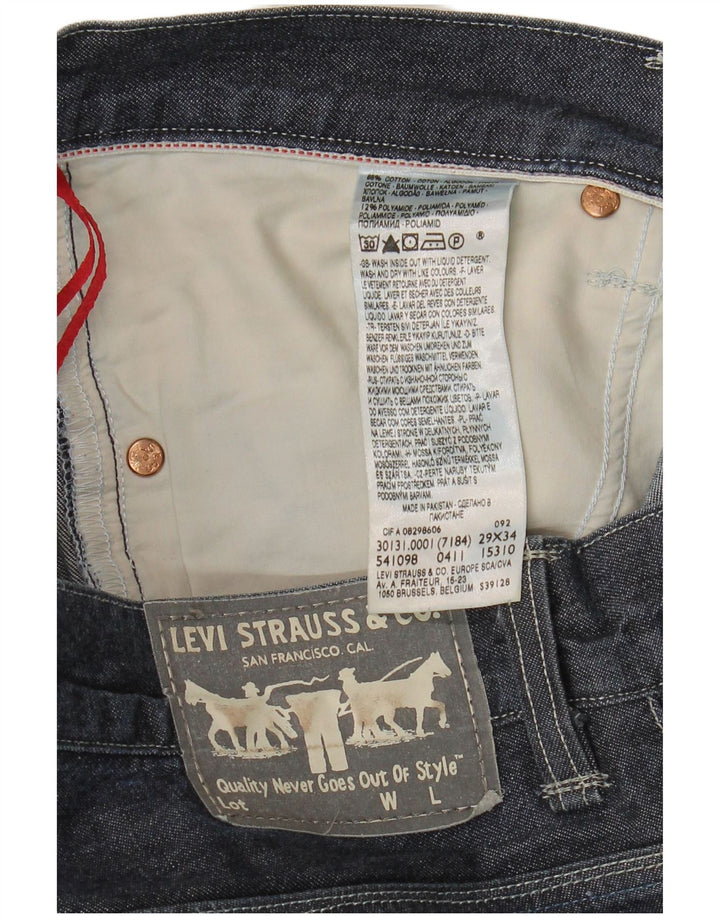 Levi's Herren Straight Jeans W29 L34 Marineblaue Baumwolle