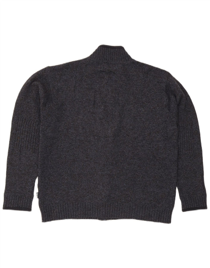 Marks & Spencer Herren Blue Harbor Cardigan Pullover Large Marineblau meliert