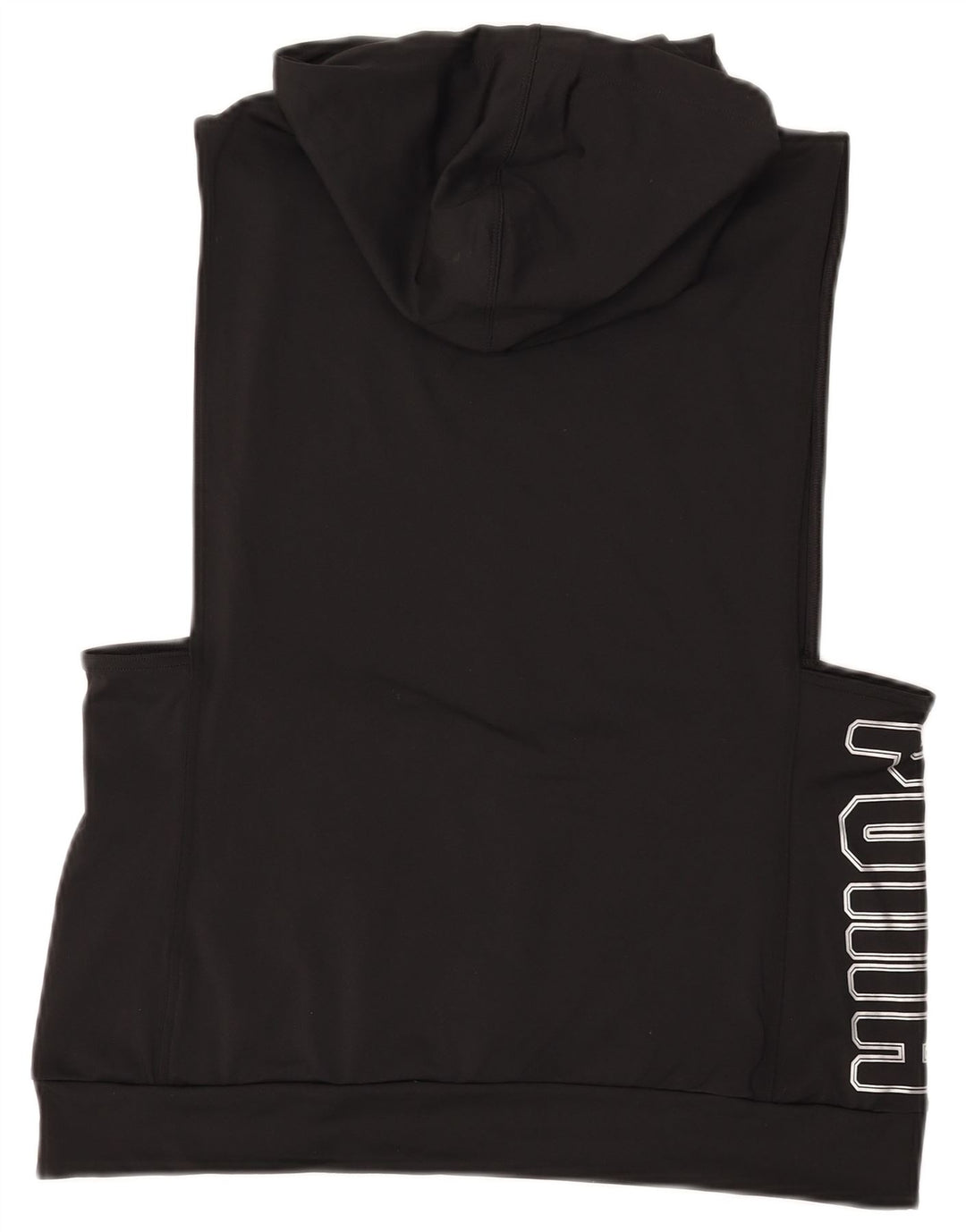 PUMA Damen Graphic Ärmelloser Kapuzenpullover UK 12 Medium Schwarz Polyester