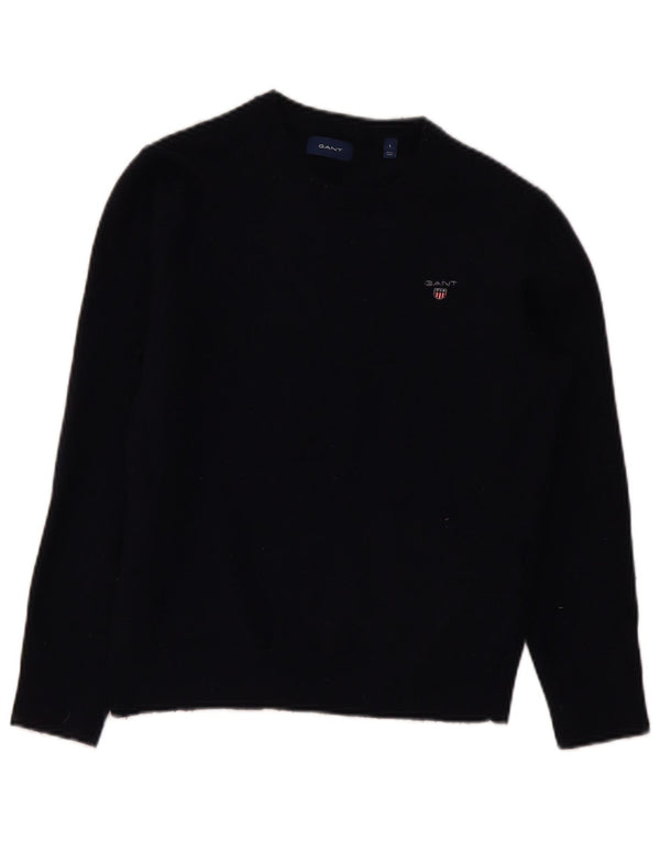 Gant Damen-Pullover mit Rundhalsausschnitt, UK 14, Größe L, marineblaue Wolle