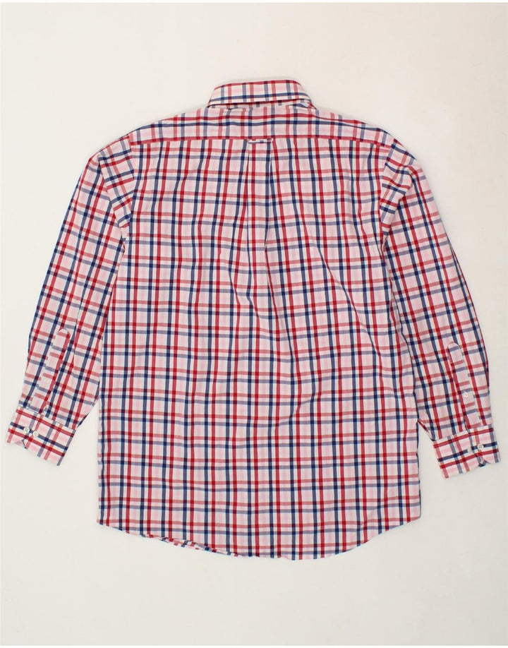IZOD Mens Classic Fit Shirt Size 15 1/2 Medium Pink Check Cotton Vintage Izod and Second-Hand Izod from Messina Hembry 