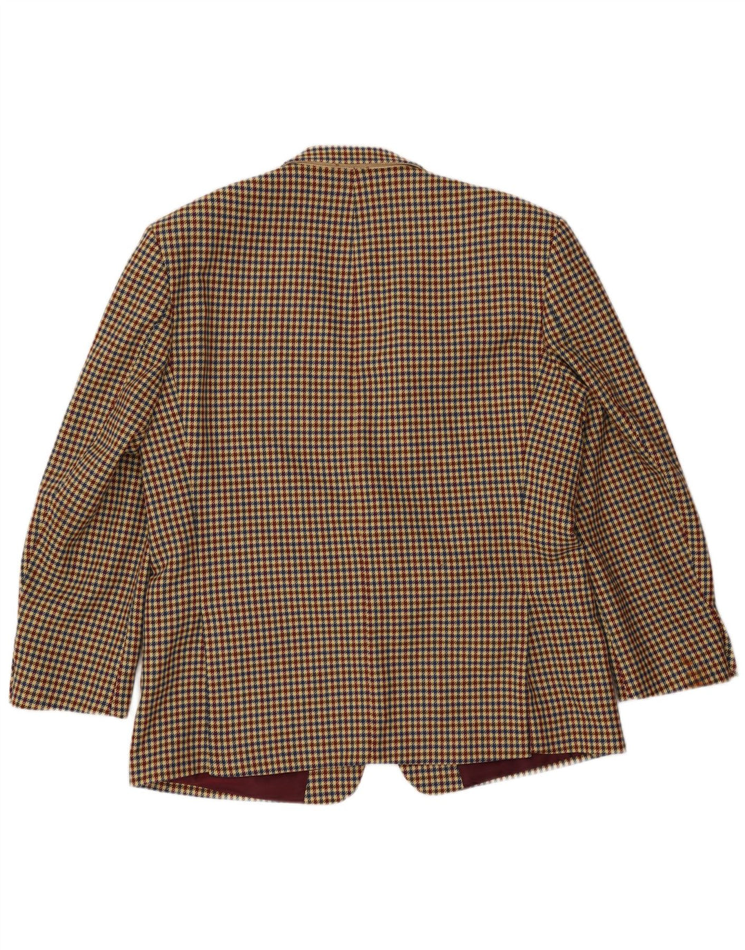 Luigi Botto Herren 2-Knopf-Blazerjacke UK 40 Große beige Hahnentrittwolle