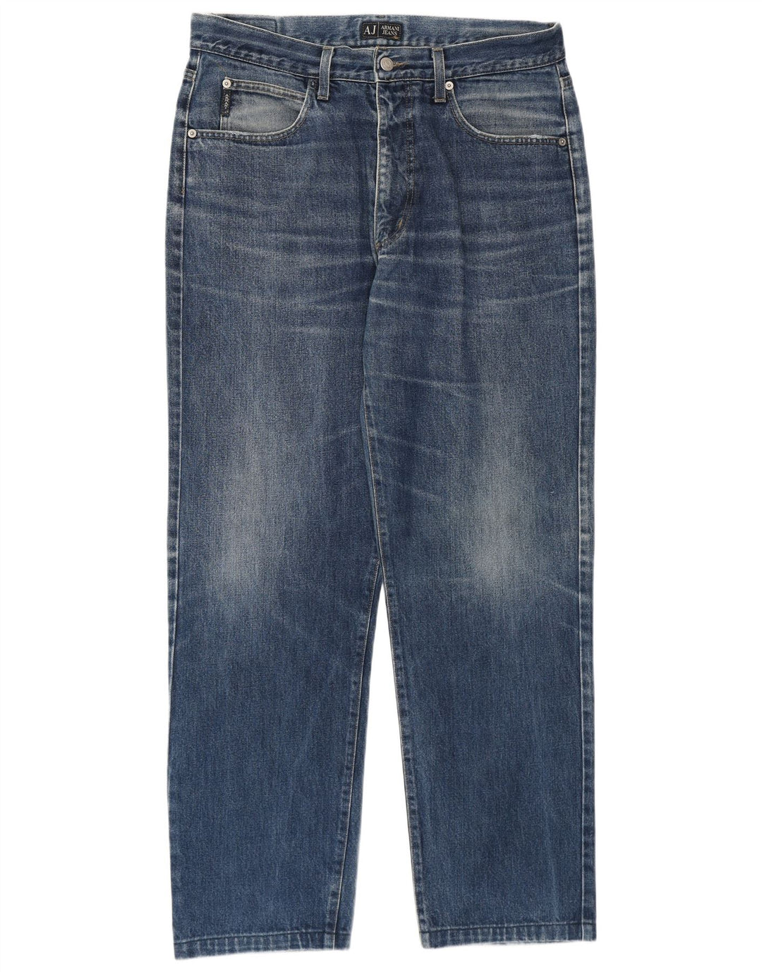Armani Herren Straight Jeans W36 L31 Blau