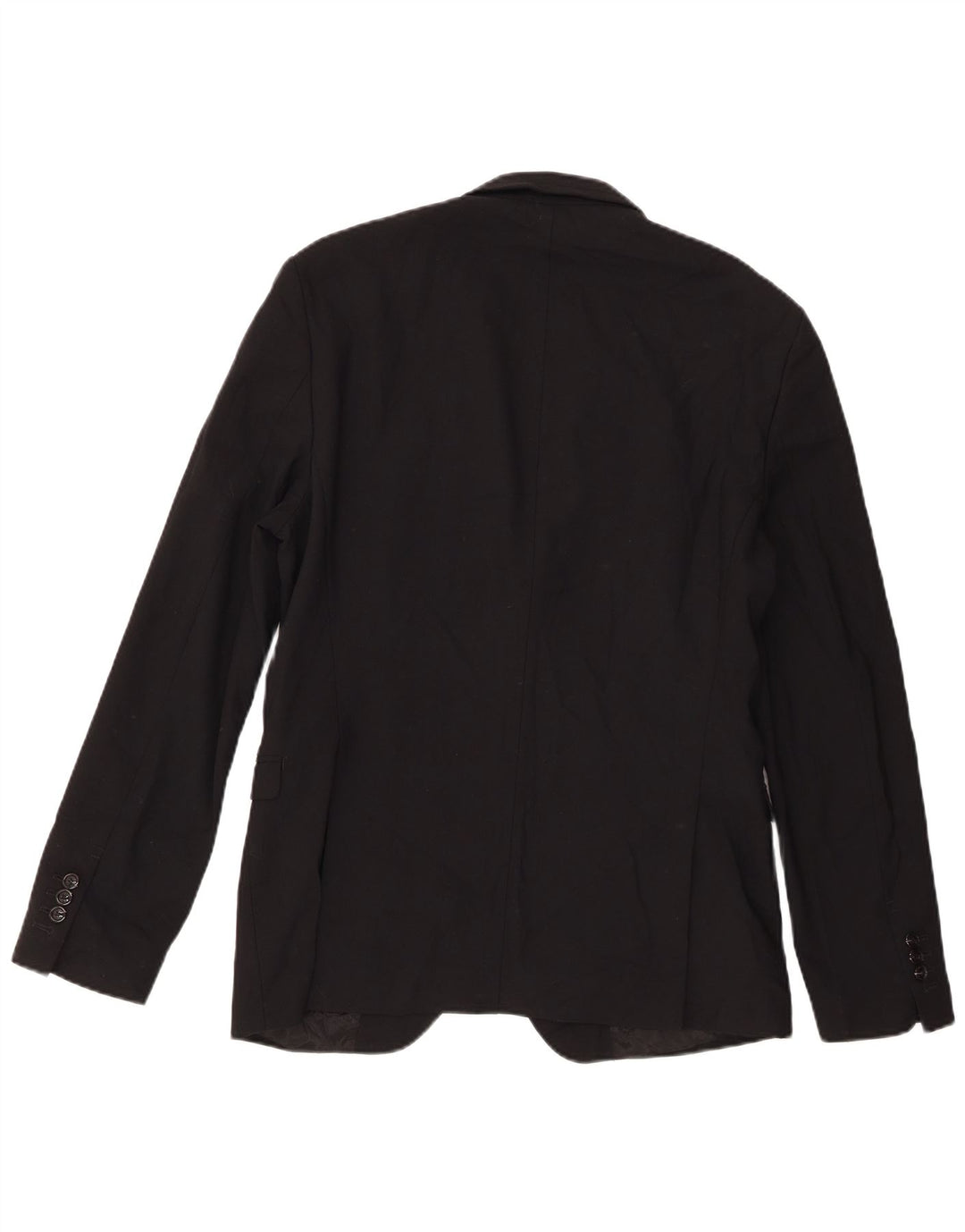 Zara Herren 2-Knopf-Blazerjacke EU 52 3XL Schwarz Polyester