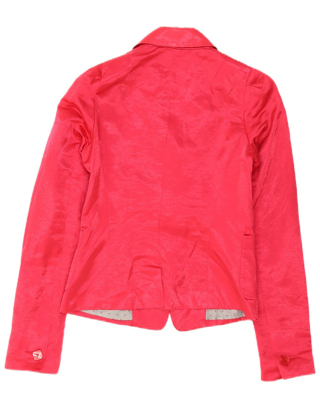 Liu Jo Damen 2-Knopf-Blazerjacke IT 42 Mittelrosa Leinen