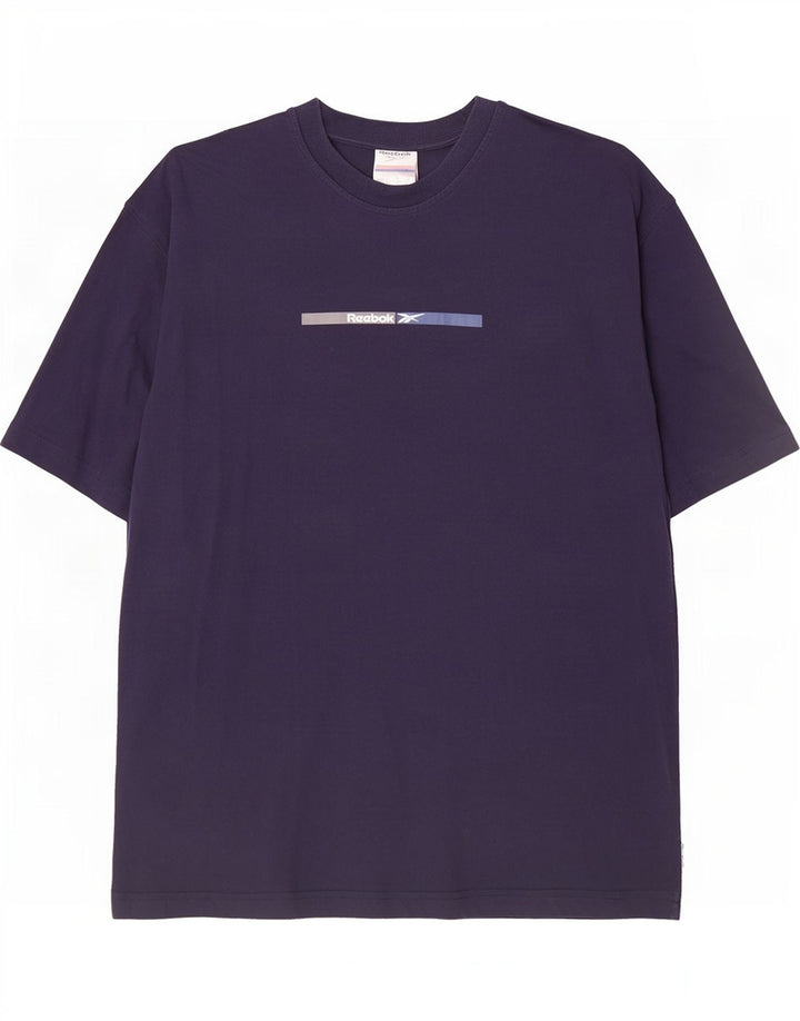 Reebok Herren-T-Shirt mit Grafik, groß, marineblau, Baumwolle