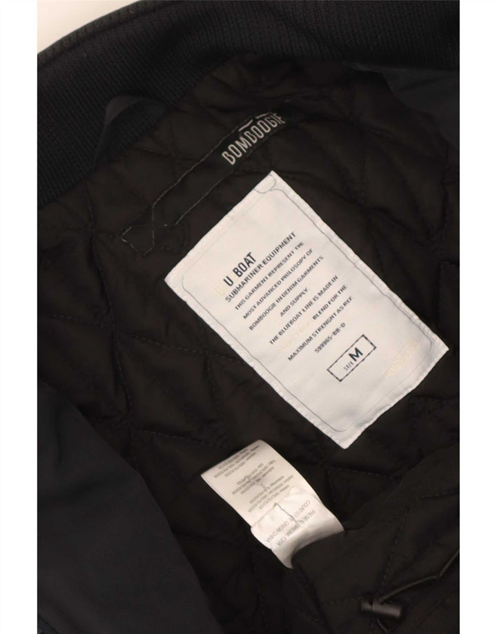 Bomboogie Herren gepolsterte Bomberjacke UK 38 Mittelschwarzes Polyester