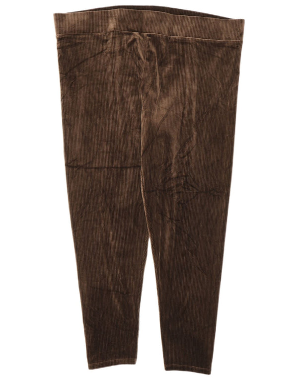 Marks & Spencer Damen Samt-Leggings UK 20 2XL Braun Polyester