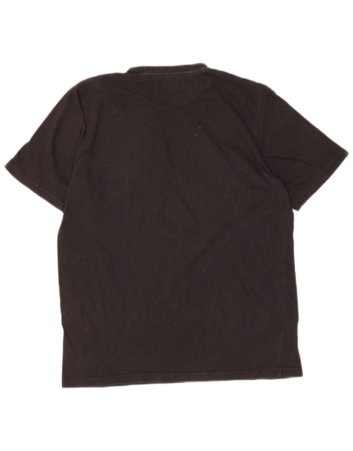 Fred Perry Herren Grafik-T-Shirt-Oberteil aus mittelschwarzer Baumwolle