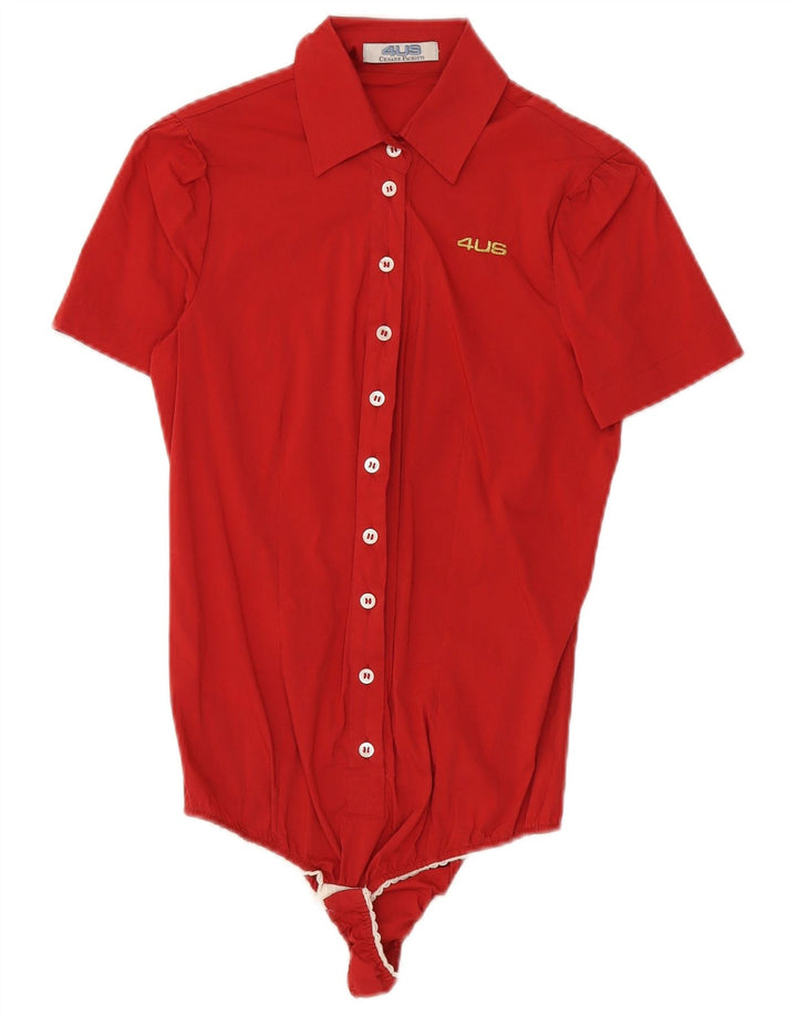 Cesare Paciotti 4US Damen-Hemd-Body, IT 40, kleine rote Baumwolle
