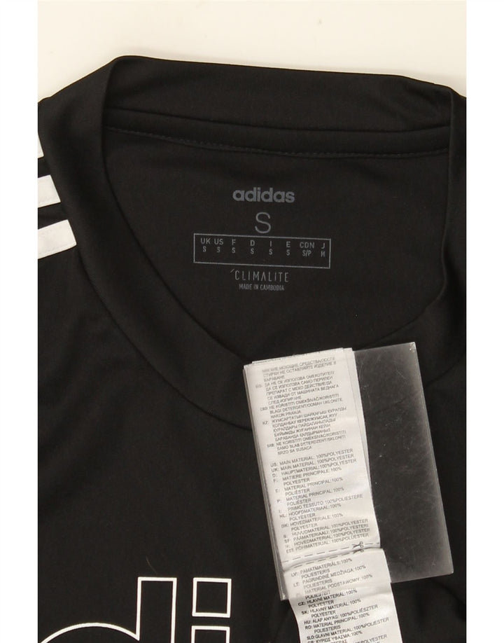 Adidas Herren Climalite Graphic T-Shirt Top Small Schwarz Polyester