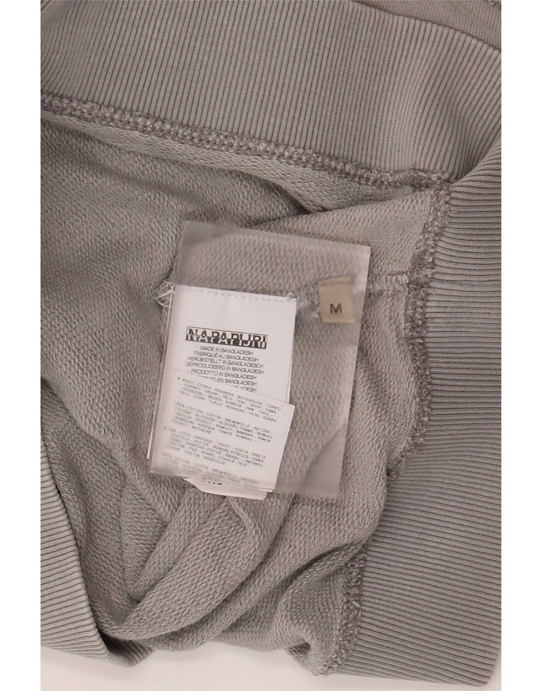 Napapijri Herren-Kapuzenpullover mit Grafik, mittelgraue Baumwolle