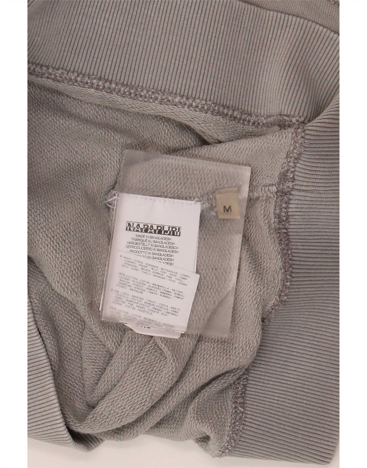 Napapijri Herren-Kapuzenpullover mit Grafik, mittelgraue Baumwolle