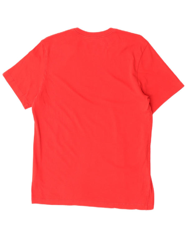 Nike Herren Air Graphic T-Shirt Top aus mittelroter Baumwolle