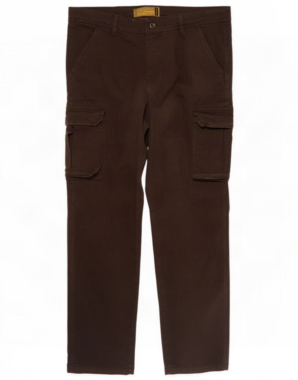 Vintage Herren Slim Fit Cargohose W34 L31 Braun