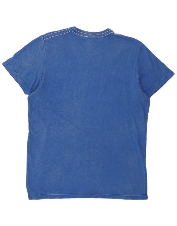 Abercrombie & Fitch Herren Muscle Graphic T-Shirt Top XL Blau Baumwolle