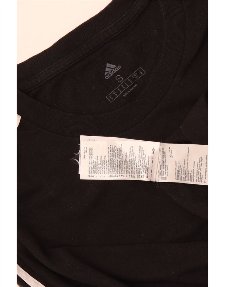 Adidas Herren T-Shirt Top Small Schwarz Baumwolle