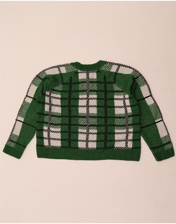 Topshop Womens Petite Crop Crew Neck Pullover Pullover UK 14 Mittelgrün