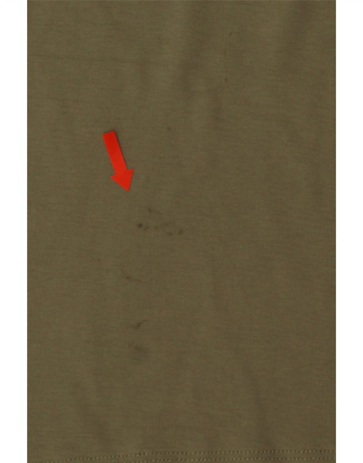 Invicta Damen T-Shirt Top UK 8 Small Khaki Baumwolle
