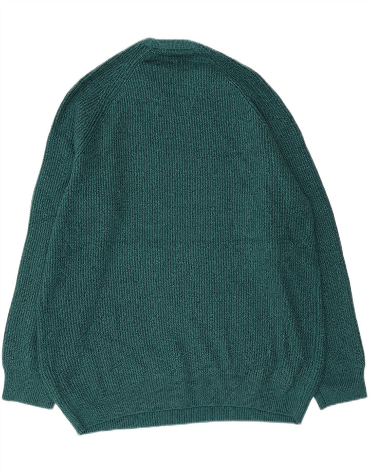 Marks & Spencer Herren-Pullover mit Rundhalsausschnitt, 2XL, grünes Polyamid