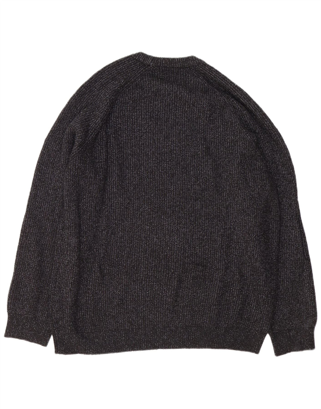 Marks & Spencer Herren-Pullover mit Rundhalsausschnitt, 2XL, schwarz geflecktes Polyamid