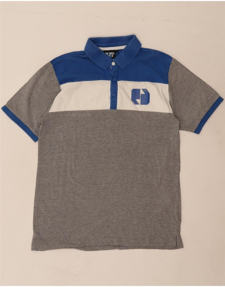 SNEAKER FREAK  Mens Polo Shirt Large Grey Colourblock Cotton Vintage Sneaker Freak and Second-Hand Sneaker Freak from Messina Hembry 