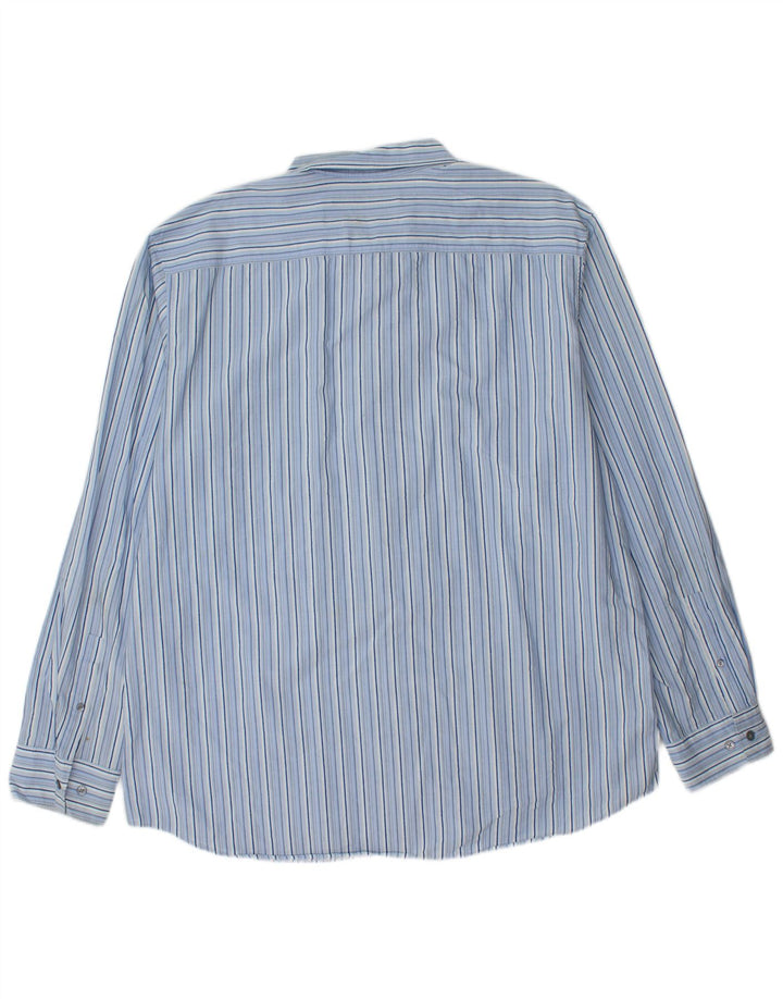 CALVIN KLEIN Herren Modern Fit Hemd 2XL blau gestreift aus Baumwolle