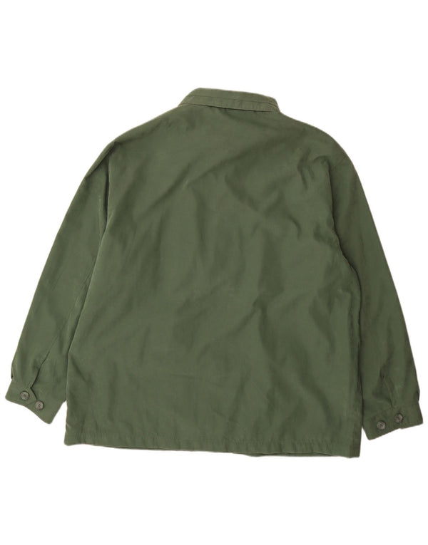 Vintage Herren Utility Jacke UK 50 5XL Grün Polyester