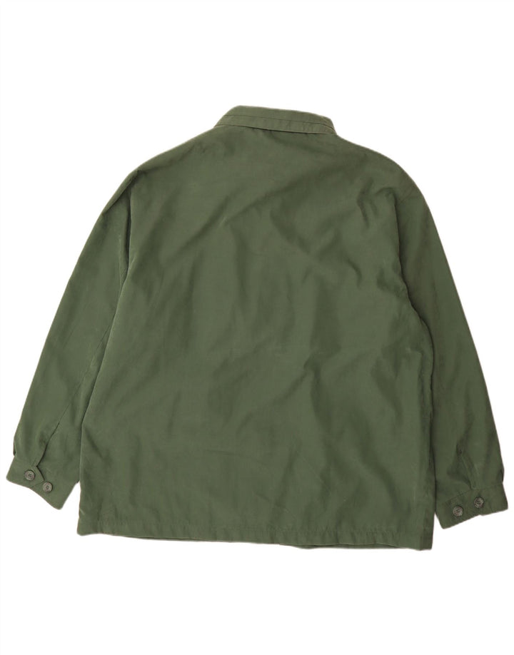 Vintage Herren Utility Jacke UK 50 5XL Grün Polyester