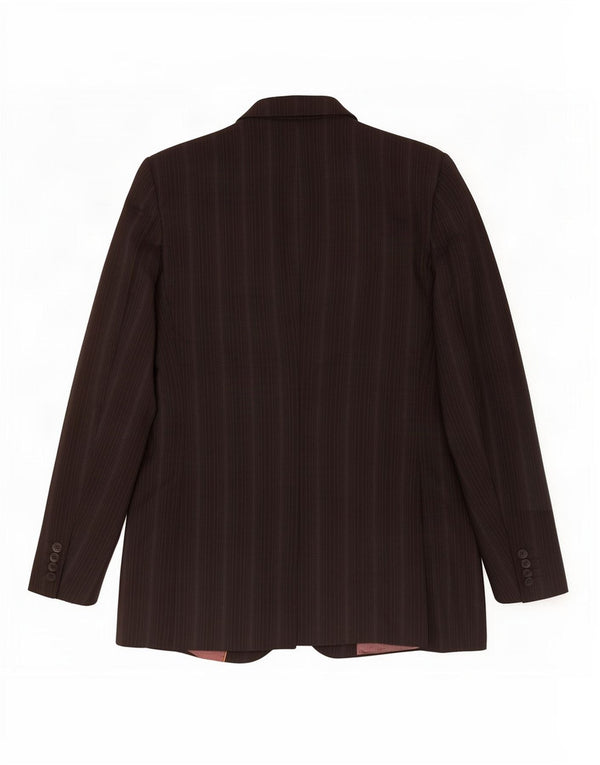 Ted Baker Herren-Blazer mit 2 Knöpfen, UK 38, mittelschwarz, gestreift, Schurwolle