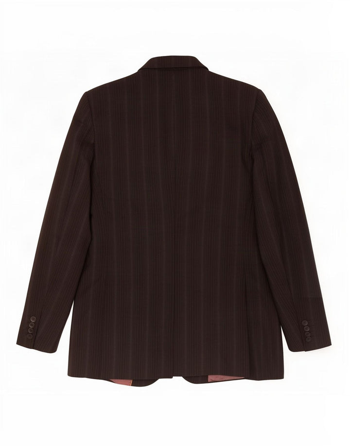 Ted Baker Herren-Blazer mit 2 Knöpfen, UK 38, mittelschwarz, gestreift, Schurwolle