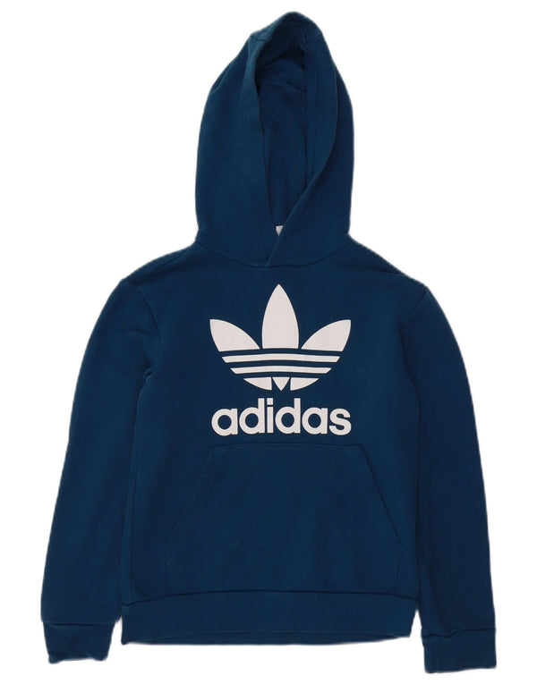 Adidas Jungen Graphic Hoodie Pullover 8–9 Jahre, blaue Baumwolle