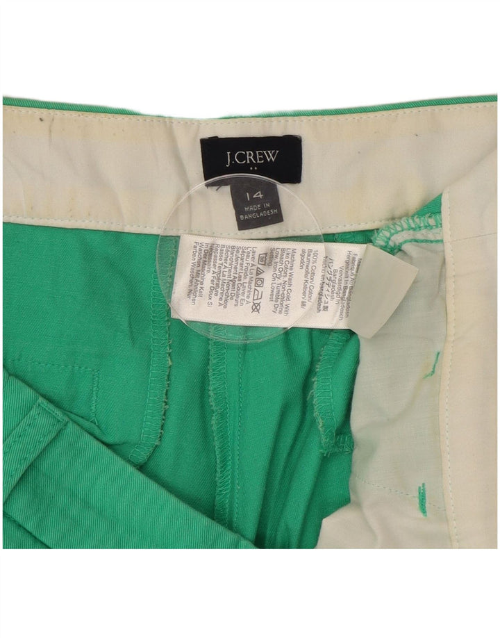 J. CREW Damen Chinoshorts US 14 XL W36 Grüne Baumwolle