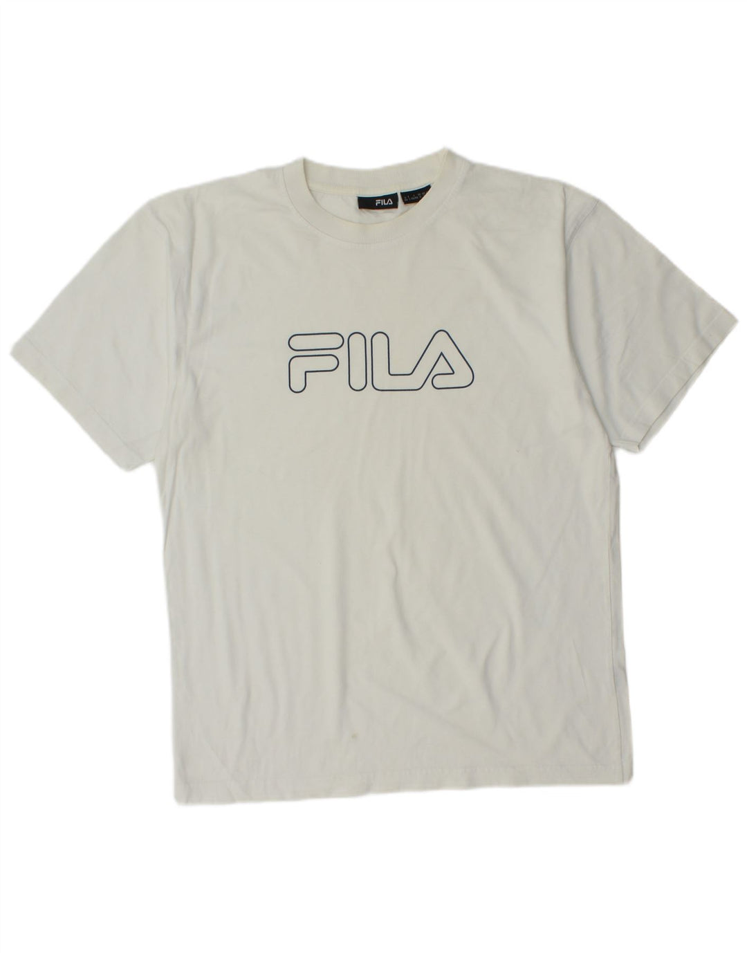 FILA Herren Grafik T-Shirt Top Small Weiß