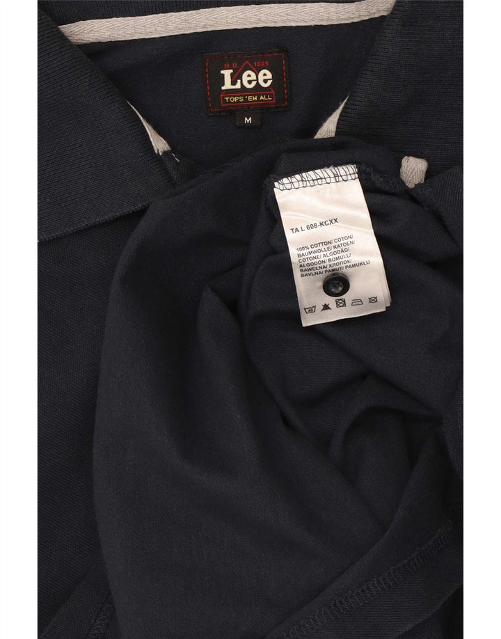 Lee Herren-Poloshirt aus mittlerer marineblauer Baumwolle