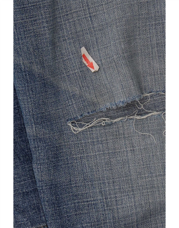 Wrangler Herren Texas Distressed Straight Jeans W40 L32 Blaue Baumwolle