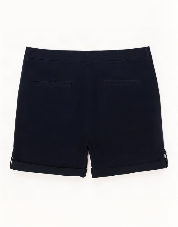 Marks & Spencer Womens Chino Shorts UK 14 Large W34 Navy Blue Cotton