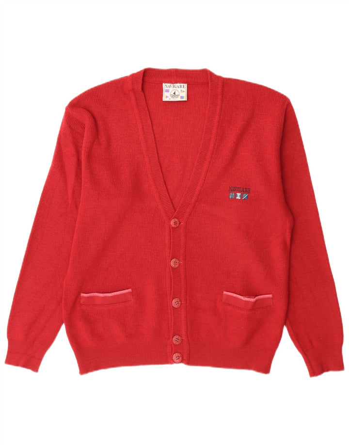 Navigare Herren-Cardigan-Pullover Mittelrot