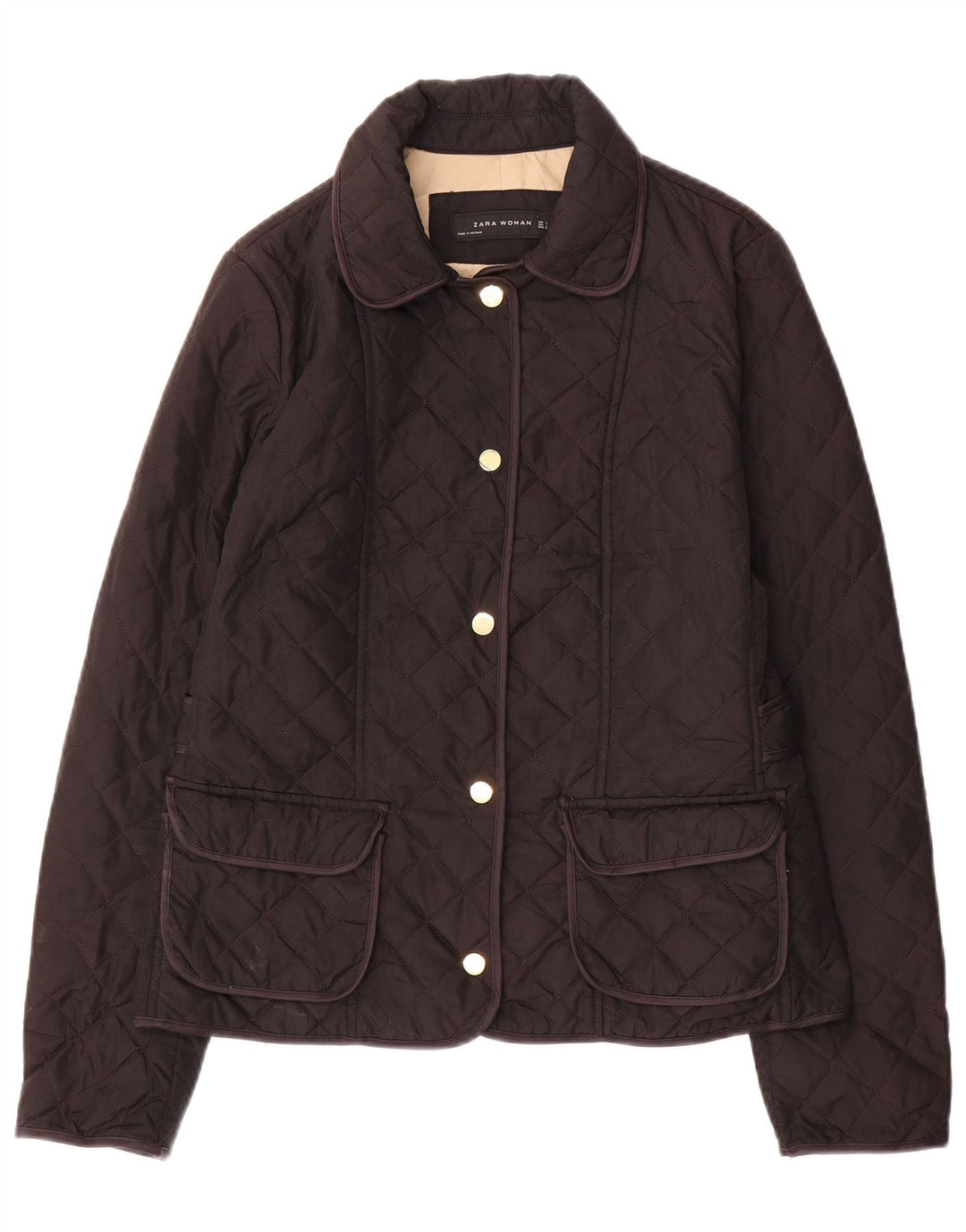 Zara Damen Steppjacke UK 14 Large Braun