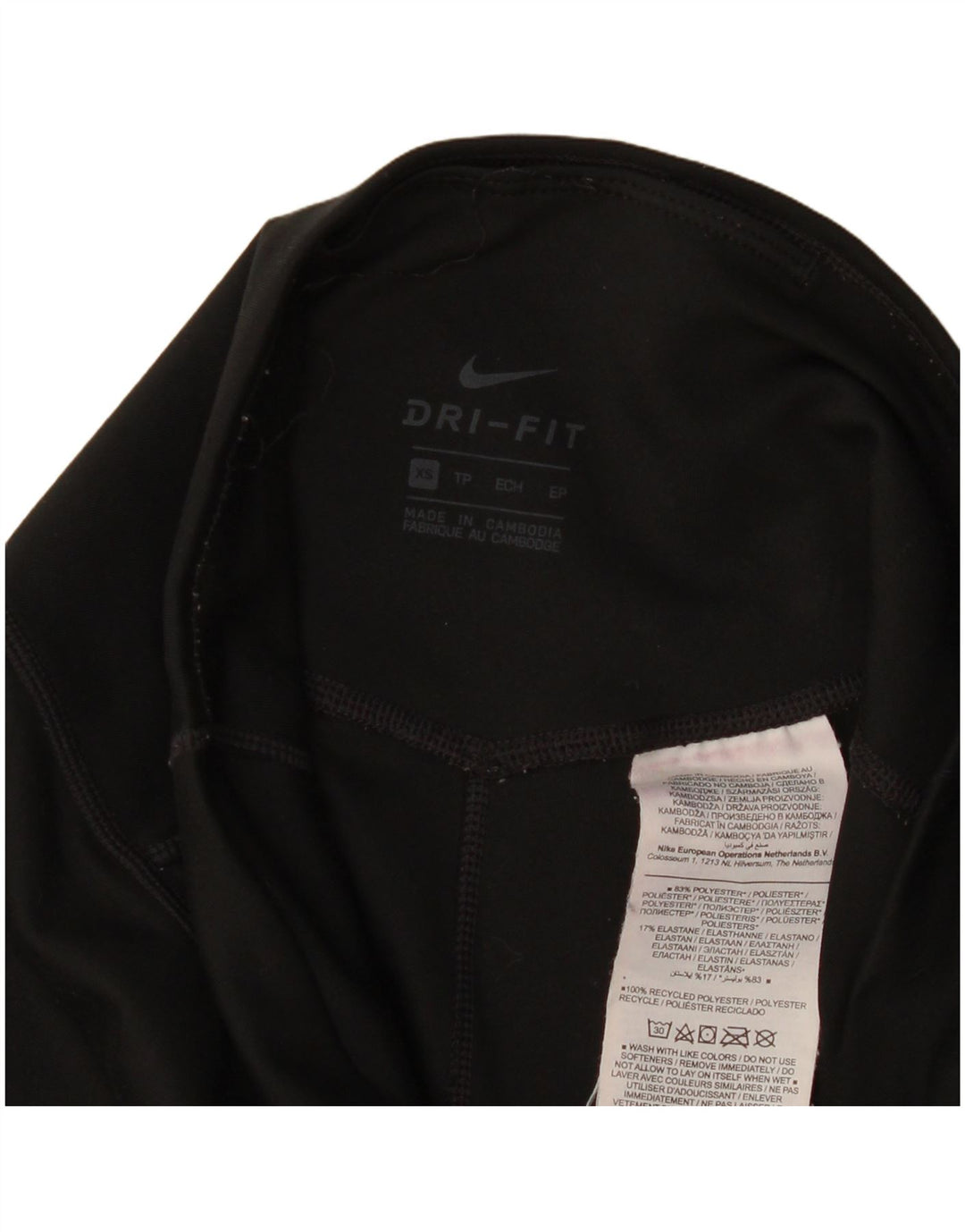 Nike Damen Dri Fit Capri Leggings UK 6 XS Schwarz Polyester