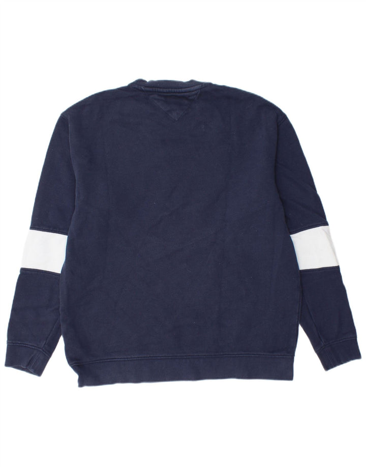 Tommy Hilfiger Herren-Sweatshirt mit Grafik, groß, Marineblau, Farbblock