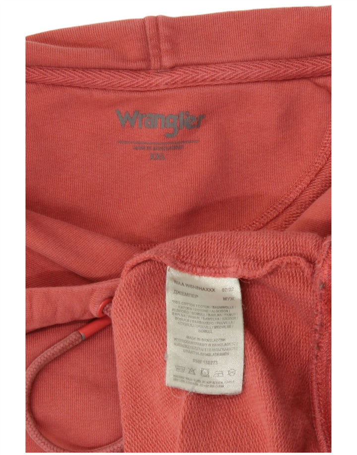 Wrangler Herren Kapuzenpullover 2XL, rote Baumwolle