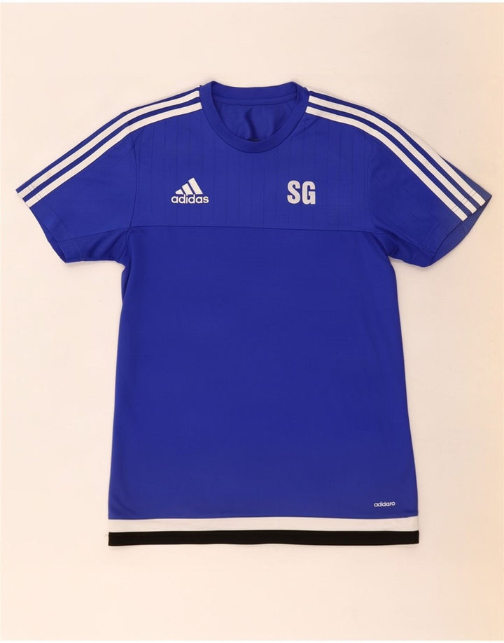 Adidas Herren Climacool Graphic T-Shirt Top Small Blau Colourblock Polyester