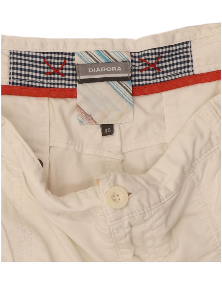 DIADORA Womens Casual Shorts IT 48 XL W36  White Vintage Diadora and Second-Hand Diadora from Messina Hembry 