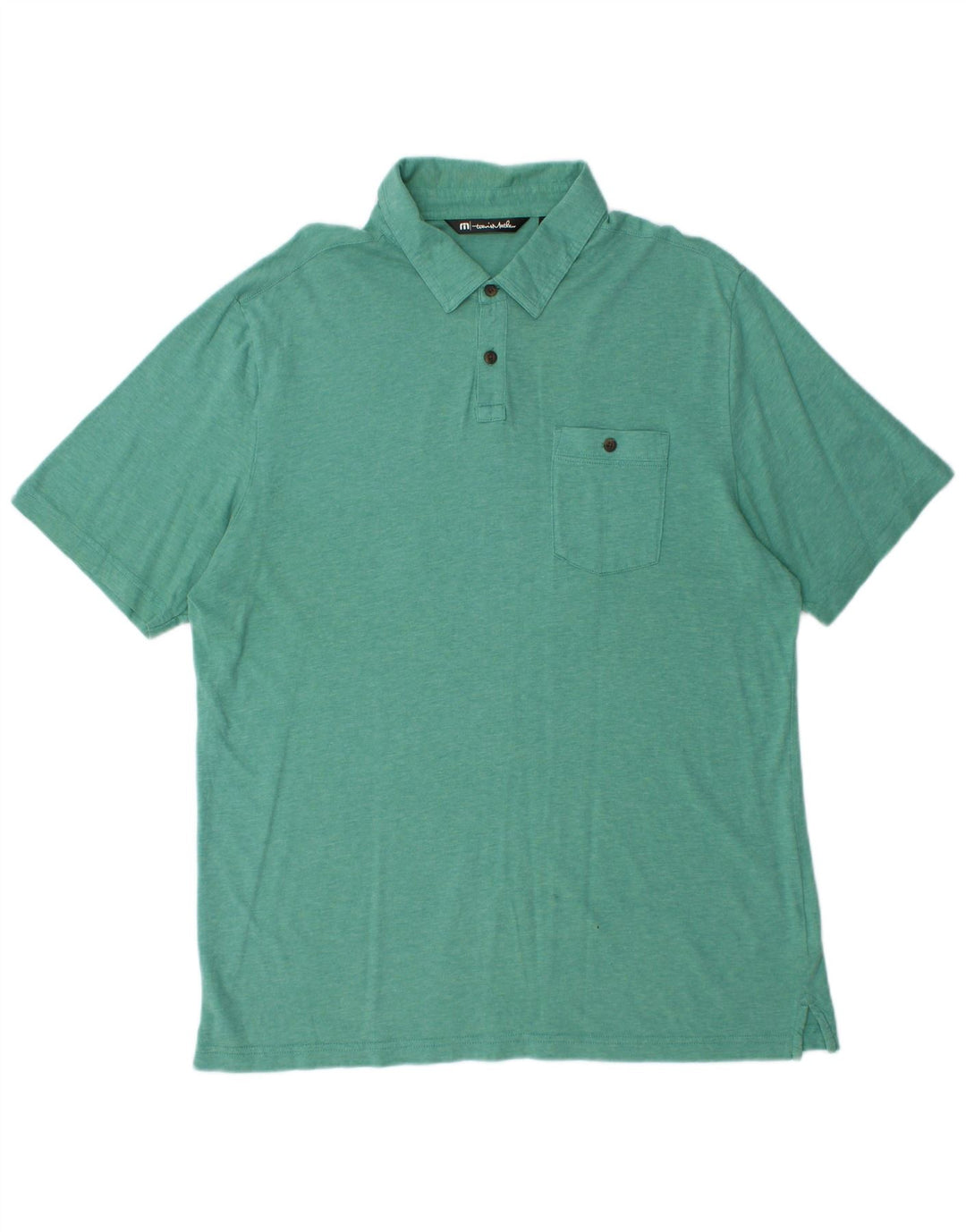 Travis Mathew Herren-Poloshirt, große grüne Baumwolle