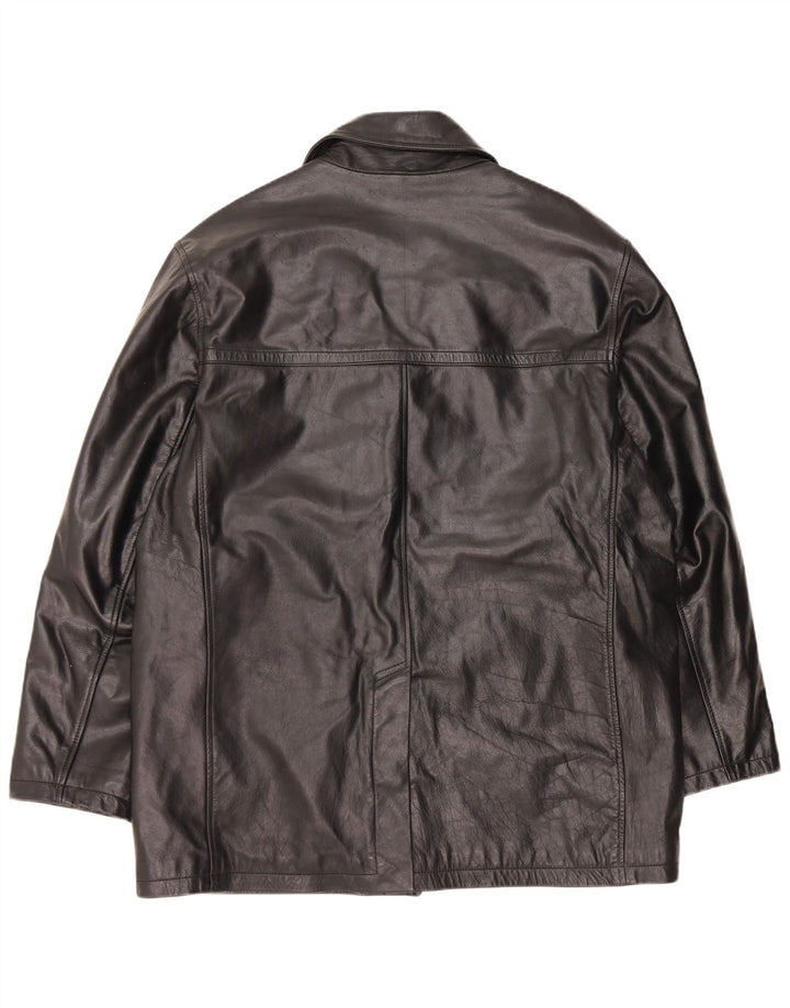Vintage Herren Lederjacke UK 42 XL Schwarzes Leder