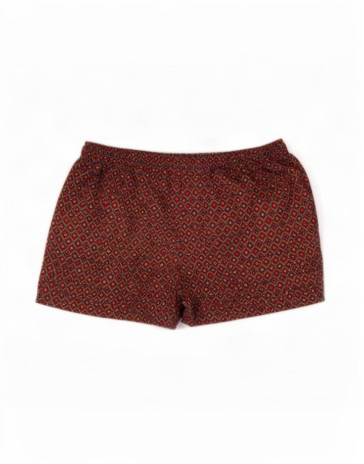 Vintage Herren Badeshorts mittelbraunes geometrisches Polyester