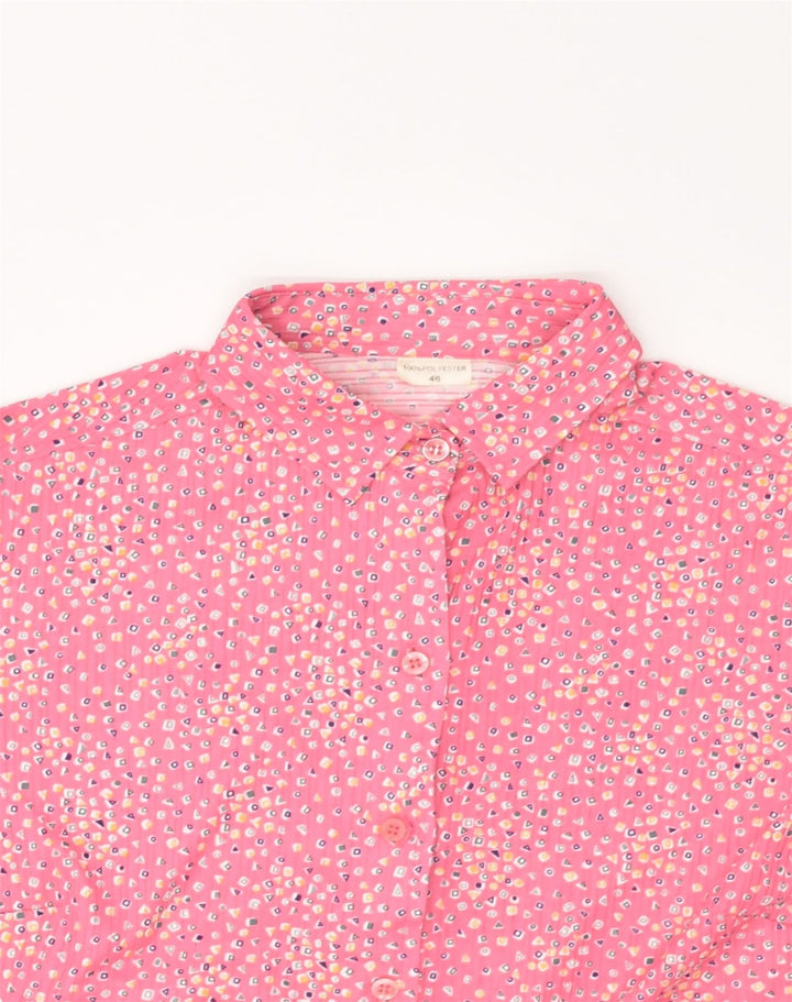 VINTAGE Womens Short Sleeve Shirt IT 46 Large Pink Spotted Polyester | Vintage Vintage | Thrift | Second-Hand Vintage | Used Clothing | Messina Hembry 