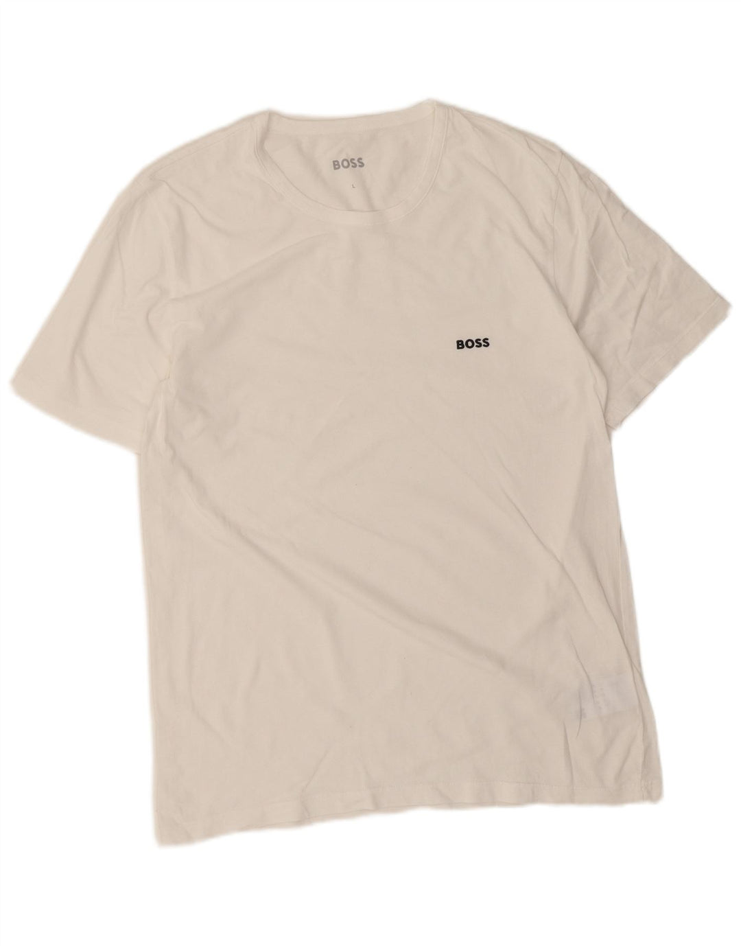 Hugo Boss Herren T-Shirt Top Große weiße Baumwolle