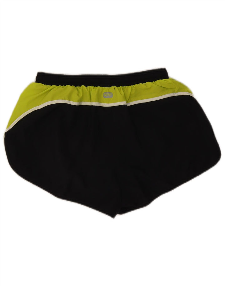 Asics Damen Sportshorts UK 12 Mittelschwarzes Colourblock-Polyester